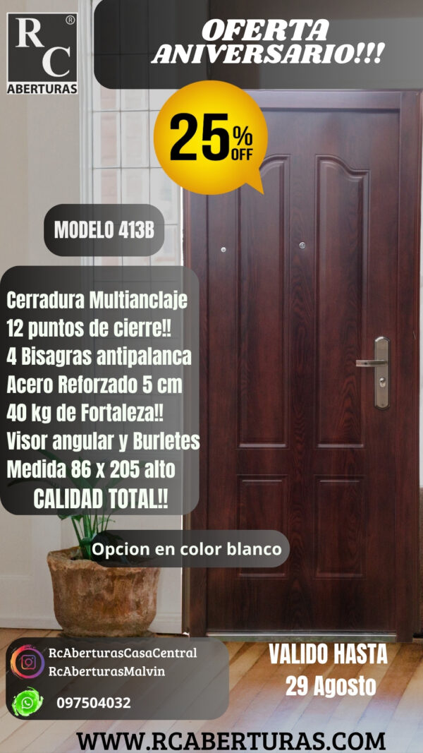 Puerta de SEGURIDAD (Modelo 413B)