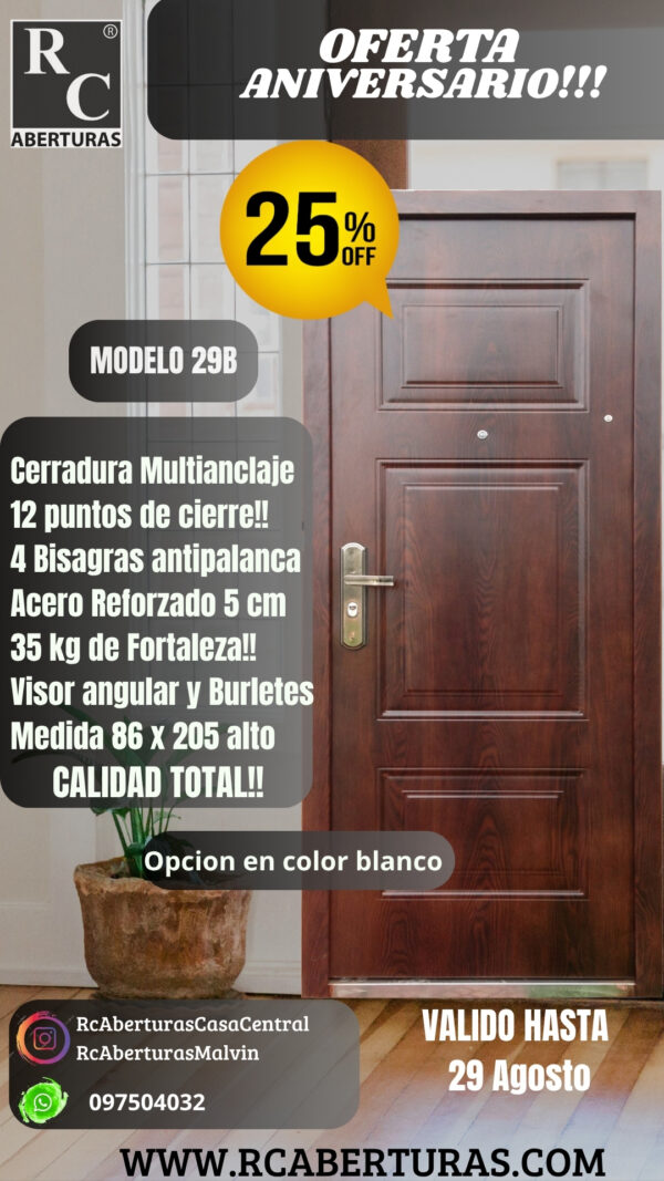 Puerta de SEGURIDAD (Modelo 29B)