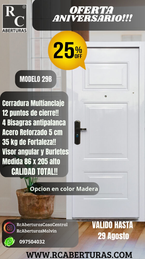 Puerta de SEGURIDAD (Modelo 29B)