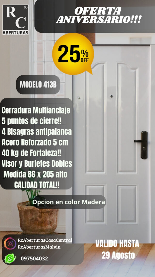 Puerta de SEGURIDAD (Modelo 413B)