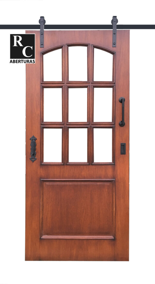 Puerta corrediza con RIEL RUSTICO (Modelo Ipanema Curva) - Imagen 2