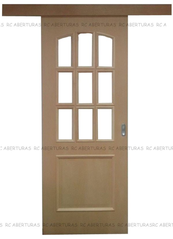 Puerta corrediza en madera (Modelo Ipanema Curva)
