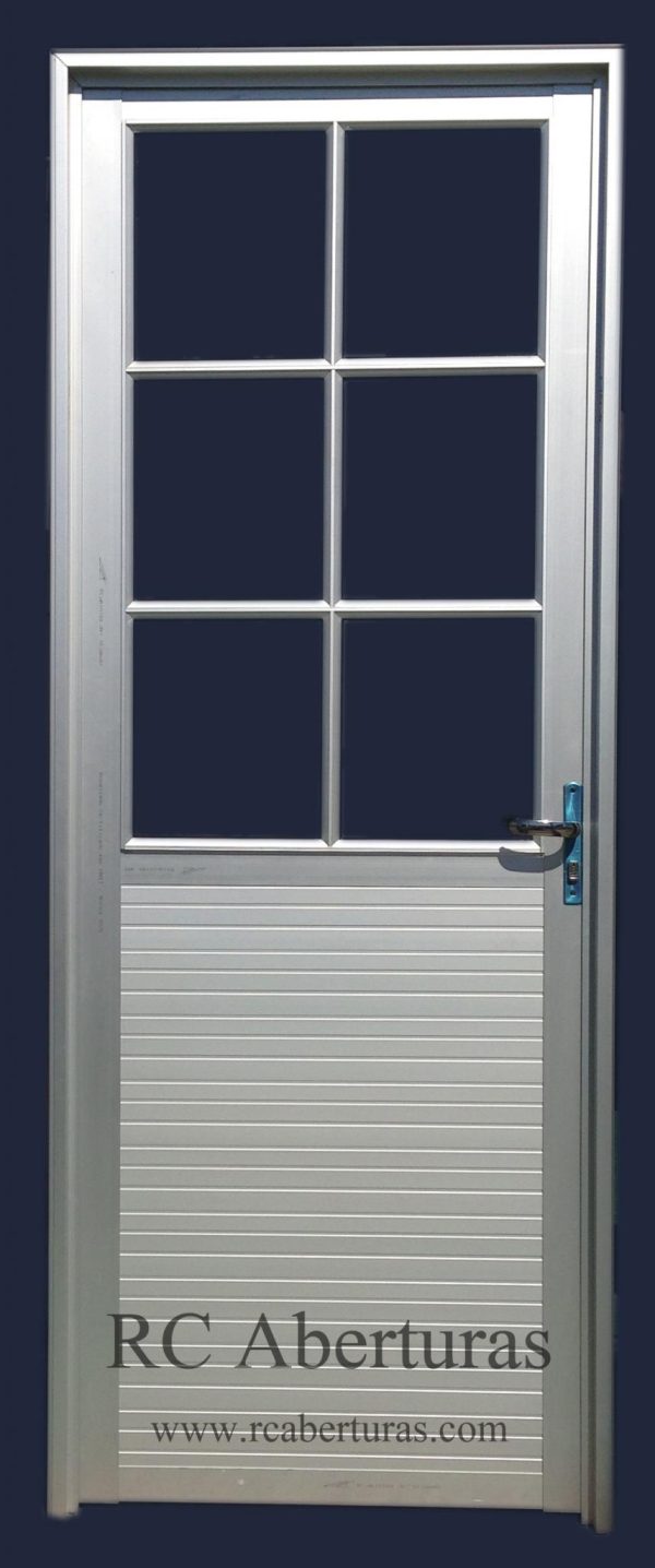 Puerta en aluminio (Medio vidrio colonial) - Imagen 2