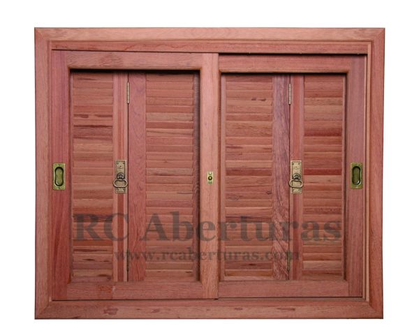 Ventana corrediza con celosía - Linea ORO