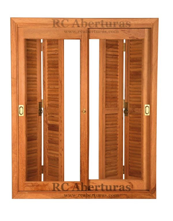 Ventana corrediza con celosía - Linea PREMIUM