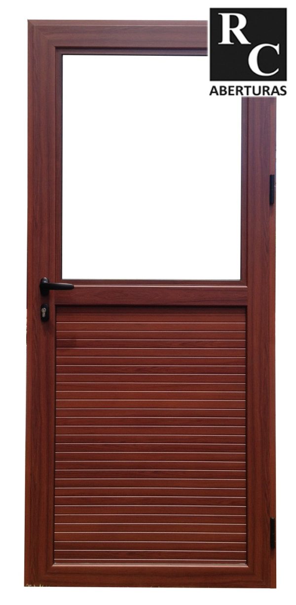 Puerta en aluminio (Medio vidrio)