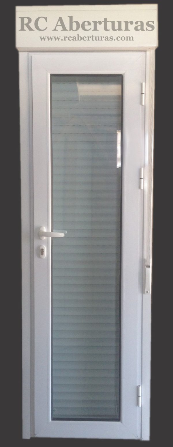 Puerta en aluminio con persiana incorporada - Linea Alta prestación - Imagen 2