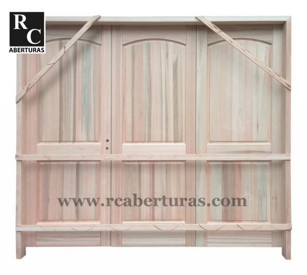Portones plegables en Madera - Linea Premium (Modelo E2608 Curvo)