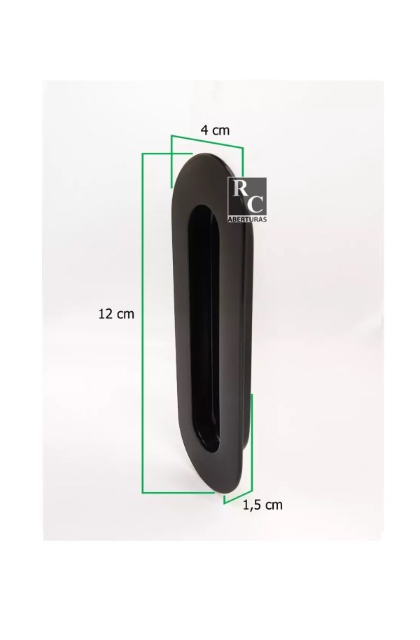 Cubeta Oval de Embutir color Negro 12 cm - Imagen 2