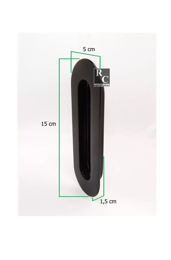 Cubeta Oval de Embutir color Negro 15 cm - Imagen 2