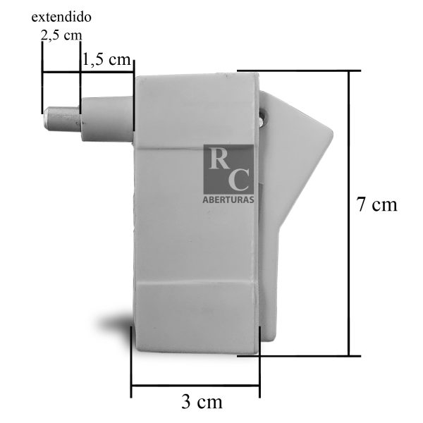 Cierre lara color Gris para ventana aluminio - Imagen 3