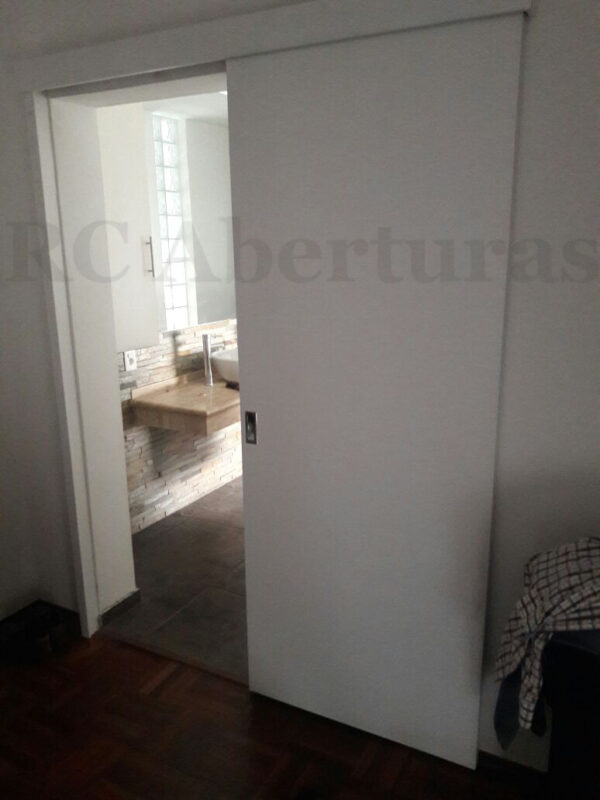 Puerta corrediza de 1 hoja (Modelo P2 Laqueado Blanco)