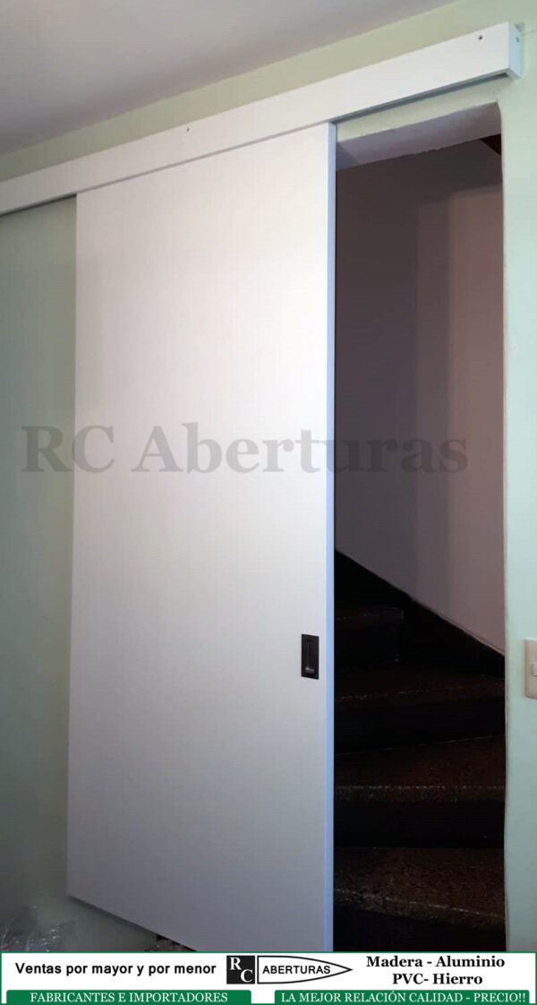 Puerta corrediza de 1 hoja (Modelo P2 Laqueado Blanco) - Imagen 2