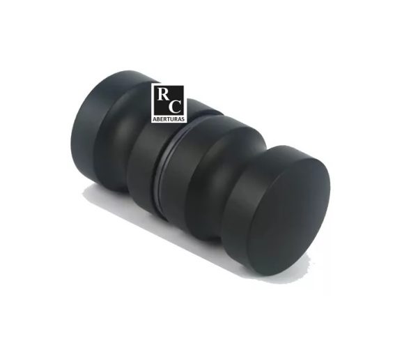 Tirador Doble para mampara o blindex, Negro Mate