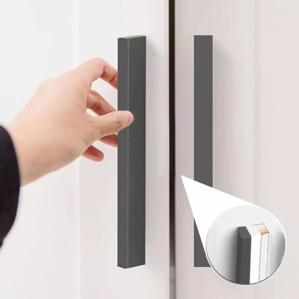 Tirador Slim Gris de 30 cm con adhesivo